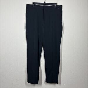 Mondetta 10 High Rise Comfort Stretch Dress Pants Black Ankle Length Pockets